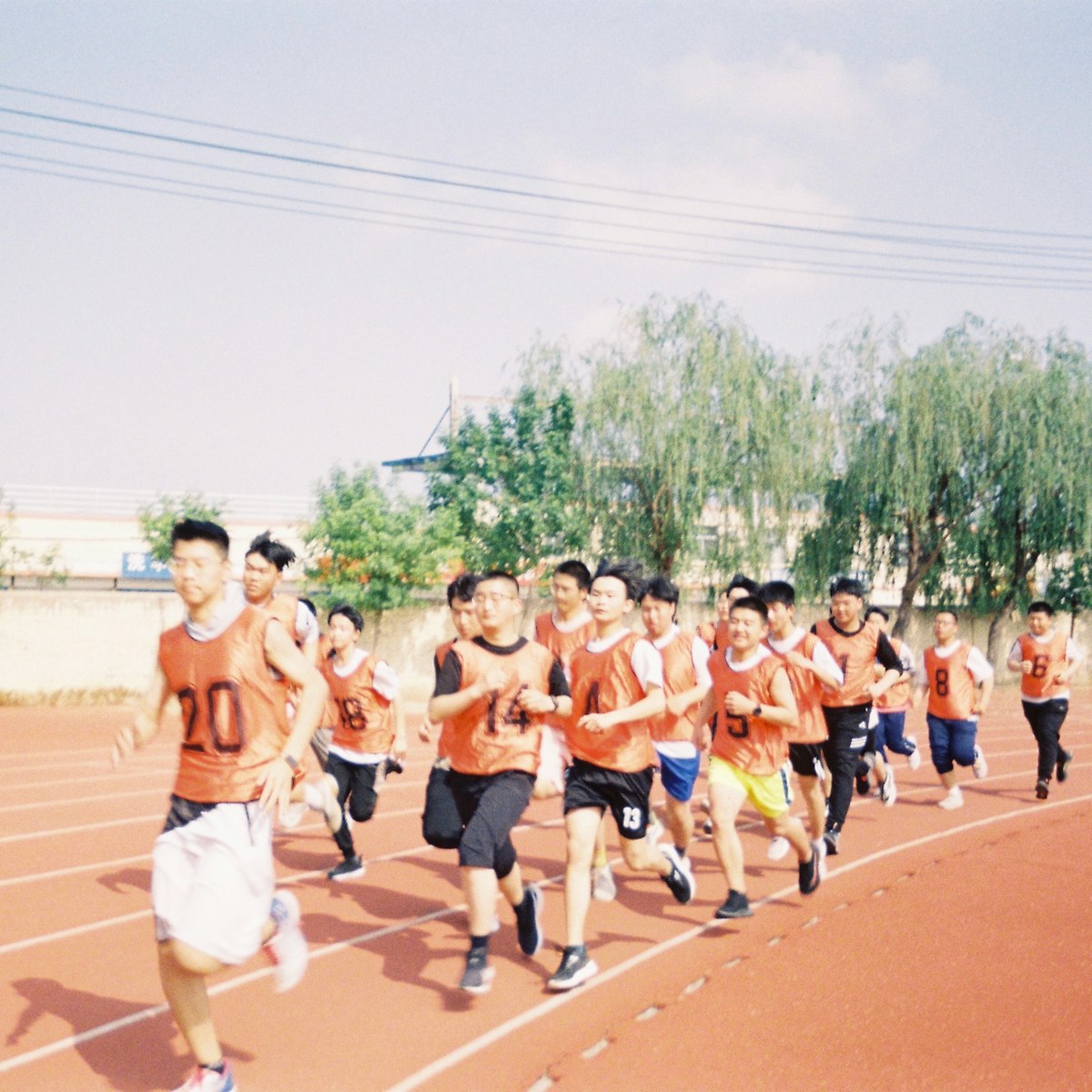 Students jogging